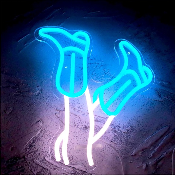 Neon Cowgirl Boot Blue White Bday Party Wall Indoor Outdoor Gift Light LED Decor - Picture 7 of 7